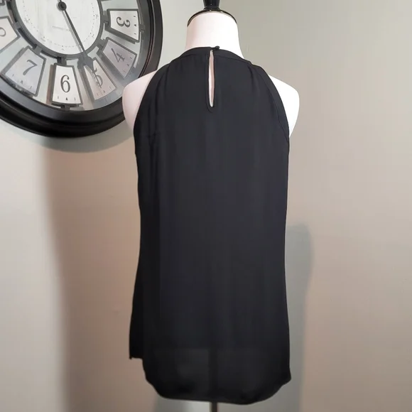NWOT Etcetera Black Chiffon Sleeveless Blouse SIZE 00 - Picture 2 of 10